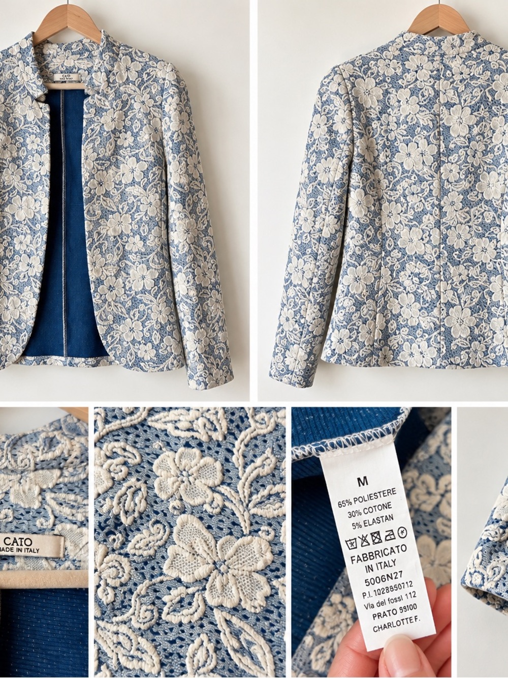 CATO Made in Italy textured blazer purchased in Paris